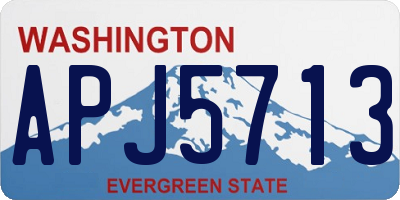 WA license plate APJ5713