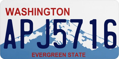 WA license plate APJ5716
