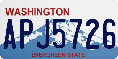WA license plate APJ5726
