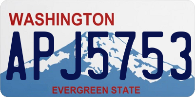 WA license plate APJ5753