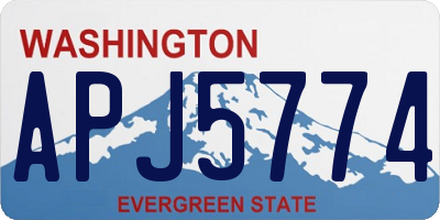 WA license plate APJ5774