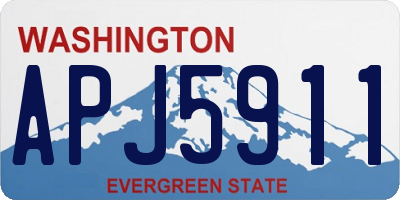 WA license plate APJ5911