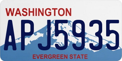 WA license plate APJ5935