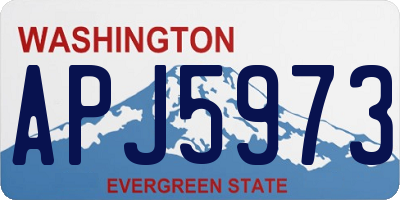 WA license plate APJ5973