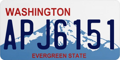 WA license plate APJ6151