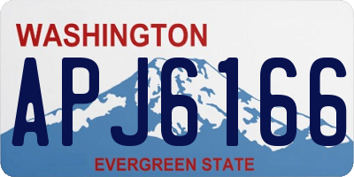 WA license plate APJ6166