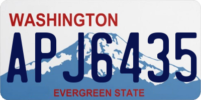 WA license plate APJ6435