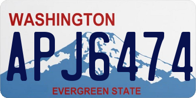 WA license plate APJ6474