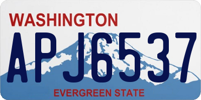 WA license plate APJ6537