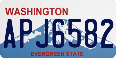 WA license plate APJ6582