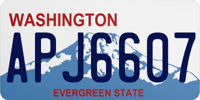 WA license plate APJ6607
