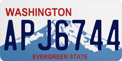 WA license plate APJ6744