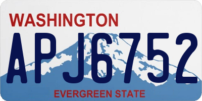 WA license plate APJ6752