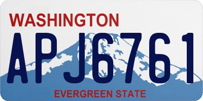 WA license plate APJ6761