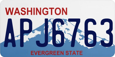 WA license plate APJ6763