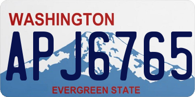 WA license plate APJ6765