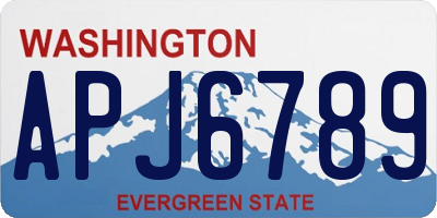 WA license plate APJ6789