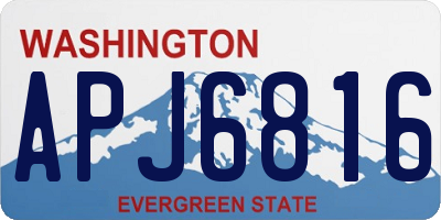 WA license plate APJ6816