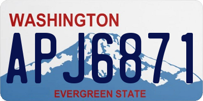 WA license plate APJ6871
