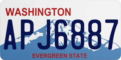 WA license plate APJ6887