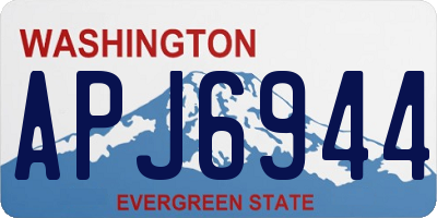 WA license plate APJ6944
