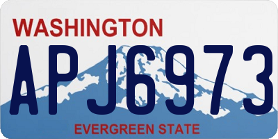 WA license plate APJ6973