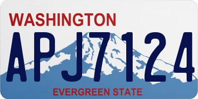 WA license plate APJ7124