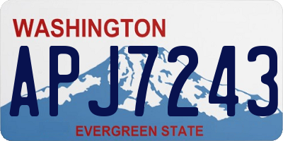 WA license plate APJ7243