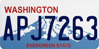WA license plate APJ7263