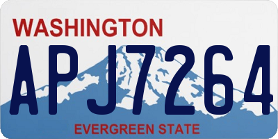 WA license plate APJ7264