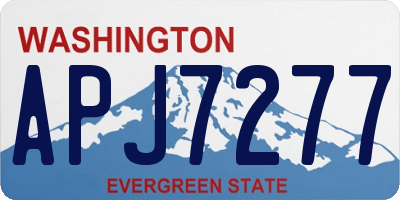 WA license plate APJ7277