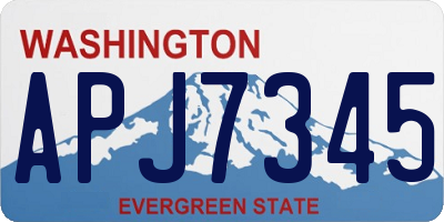 WA license plate APJ7345