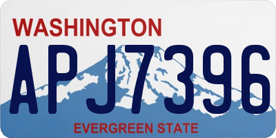 WA license plate APJ7396