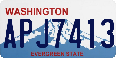 WA license plate APJ7413