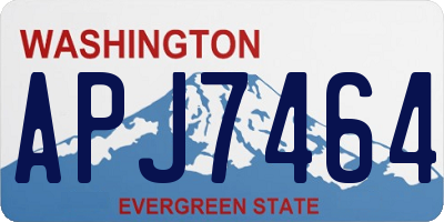 WA license plate APJ7464