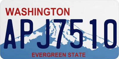WA license plate APJ7510