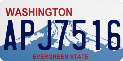 WA license plate APJ7516