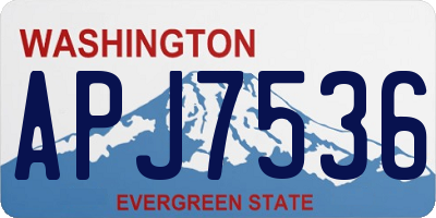 WA license plate APJ7536
