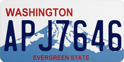 WA license plate APJ7646