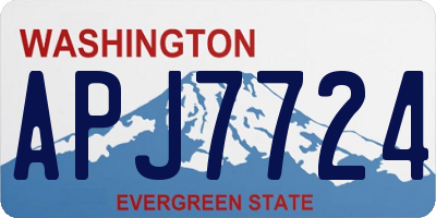 WA license plate APJ7724