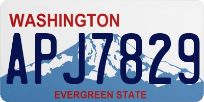 WA license plate APJ7829