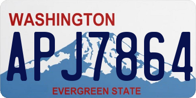 WA license plate APJ7864