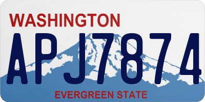WA license plate APJ7874