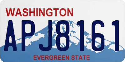 WA license plate APJ8161