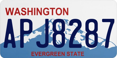 WA license plate APJ8287