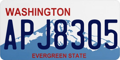 WA license plate APJ8305