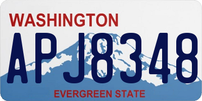 WA license plate APJ8348