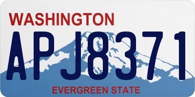 WA license plate APJ8371