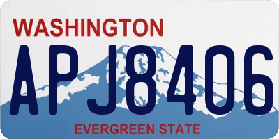 WA license plate APJ8406