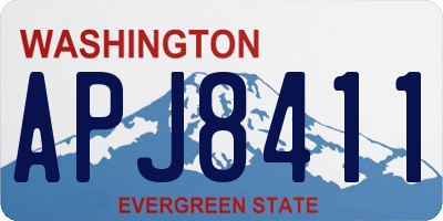 WA license plate APJ8411